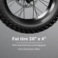 FREEGO F1-PRO 1400W Electric Bike 20X4" Fat Tire 48V/22.5Ah Removable Battery