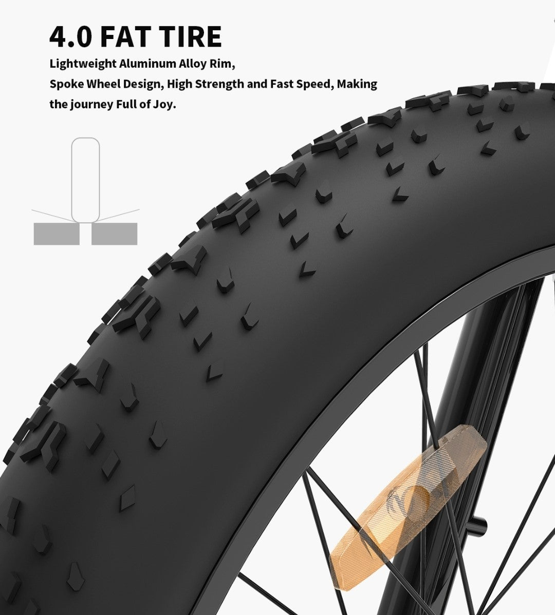 AOSTIRMOTOR S07-G Electric Mountain Bike 750W Motor 48V 13AH E-Bike with Rack and Fender 26X4.0" Inch Fat Tire Bike Electric Bicycle for Adults
