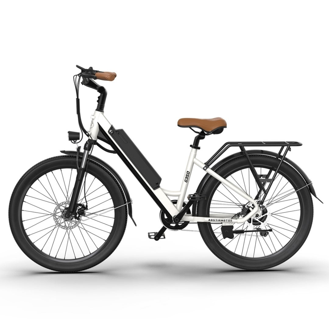 Aostirmotor G350 350W Electric Bike for Commuter 26X2.1" Tire 36V 10Ah Removable Battery Shimano 7 Speed
